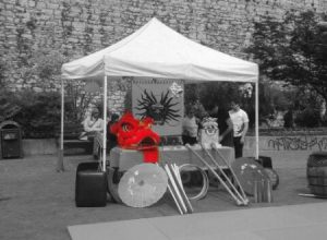 Stand bianco e nero